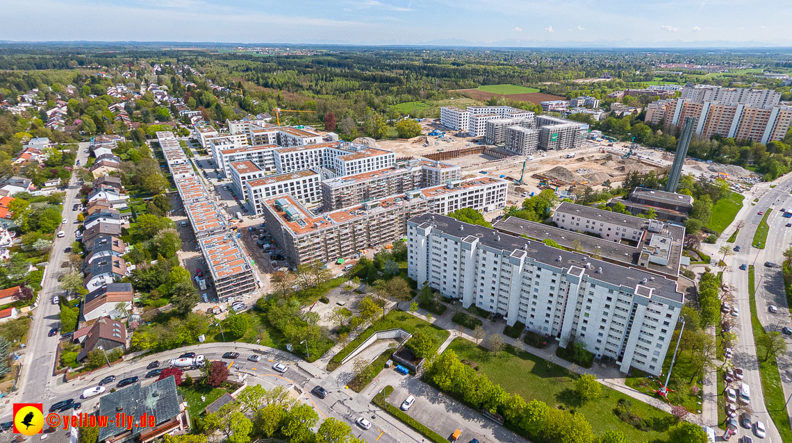 04.05.2023 - Luftbilder vom Alexisqaurtier und Pandion Verde in Neuperlach